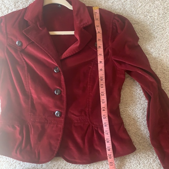 Rafaella Stretch corduroy blazer. Reddish maroon size 8 - Picture 7 of 9